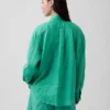 Camicia oversize in 100% lino