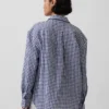 Camicia oversize in 100% lino