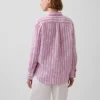 Camicia oversize in 100% lino
