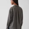 Camicia oversize in 100% lino