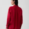 Camicia oversize in 100% lino