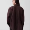 Camicia oversize in 100% lino