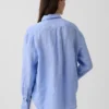 Camicia oversize in 100% lino