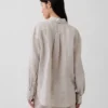 Camicia oversize in 100% lino