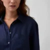 Camicia oversize in 100% lino