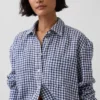 Camicia oversize in 100% lino