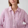 Camicia oversize in 100% lino
