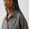 Camicia oversize in 100% lino