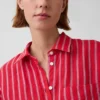 Camicia oversize in 100% lino