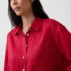 Camicia oversize in 100% lino