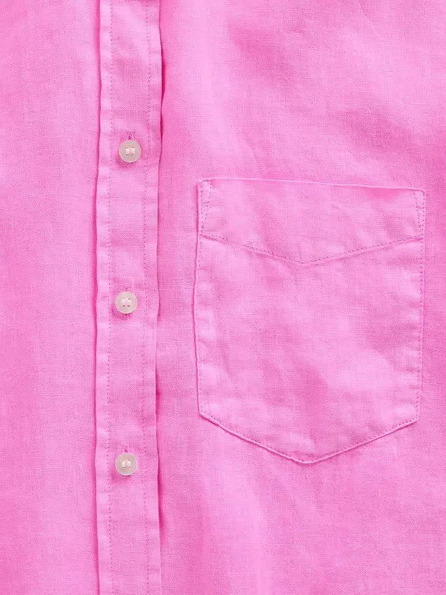 Camicia oversize in 100% lino