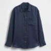 Camicia oversize in 100% lino