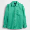 Camicia oversize in 100% lino