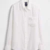Camicia oversize in 100% lino