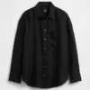Camicia oversize in 100% lino