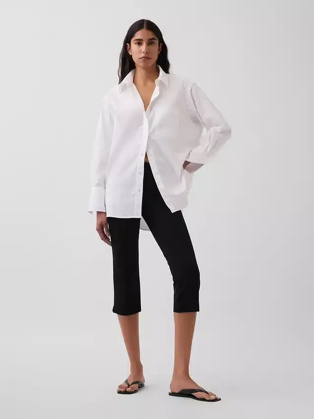 Camicia oversize in cotone biologico Oxford