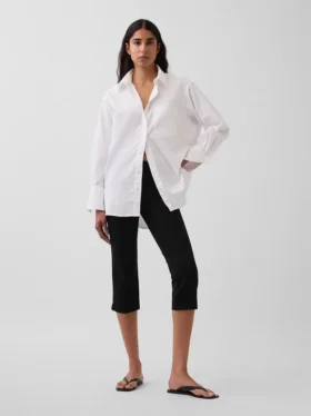 Camicia oversize in cotone biologico Oxford
