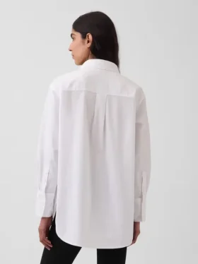 Camicia oversize in cotone biologico Oxford