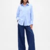 Camicia oversize in cotone biologico Oxford