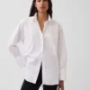 Camicia oversize in cotone biologico Oxford