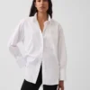 Camicia oversize in cotone biologico Oxford