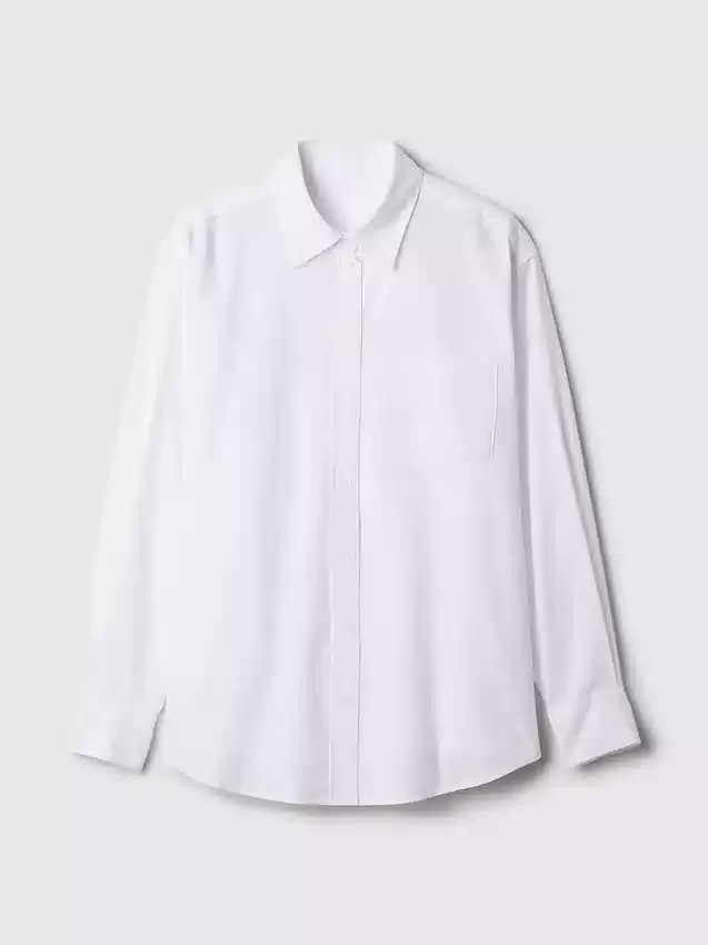 Camicia oversize in cotone biologico Oxford
