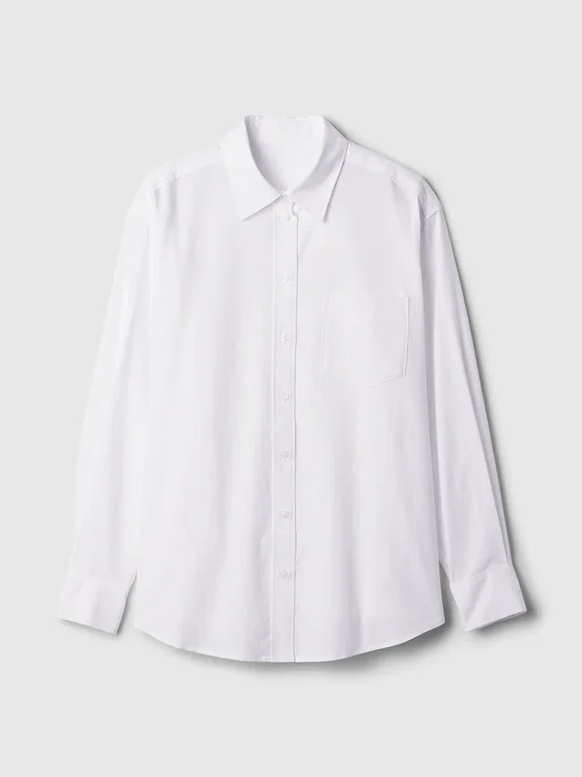 Camicia oversize in cotone biologico Oxford