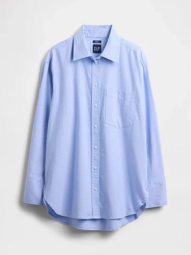 Camicia oversize in cotone biologico Oxford
