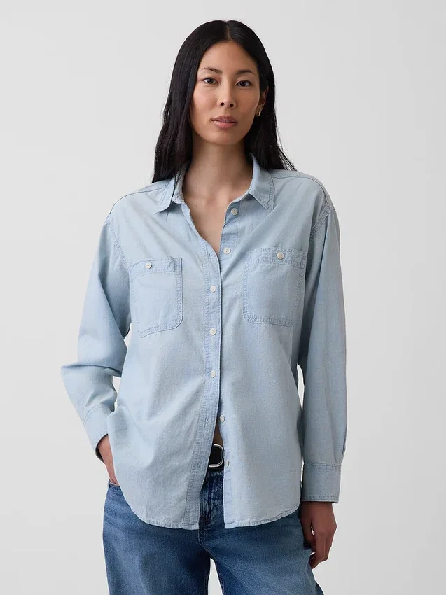 Camicia oversize in denim