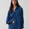 Camicia oversize in denim