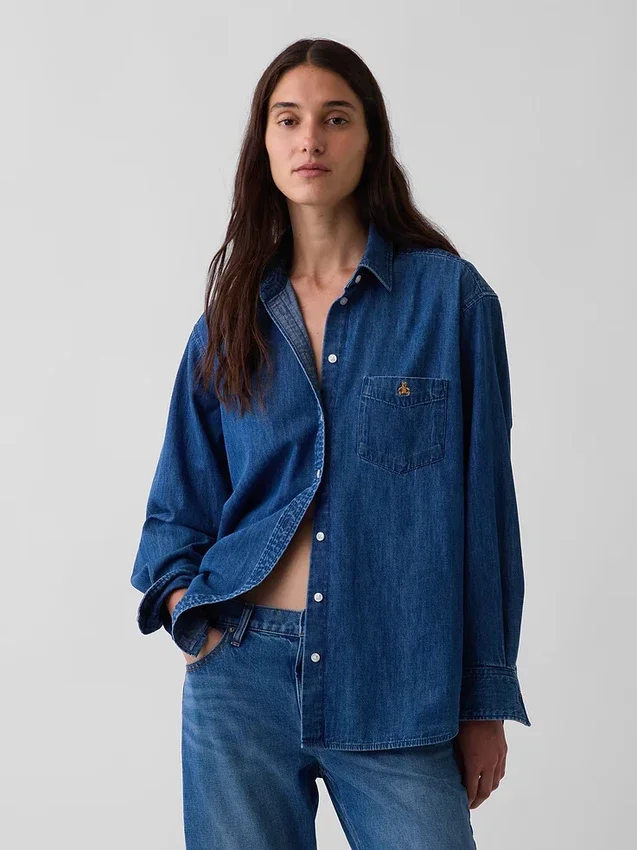 Camicia oversize in denim