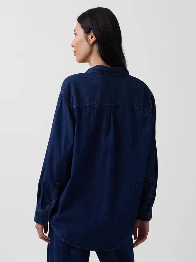 Camicia oversize in denim