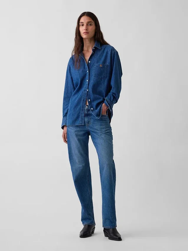 Camicia oversize in denim