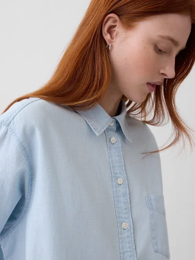 Camicia oversize in denim