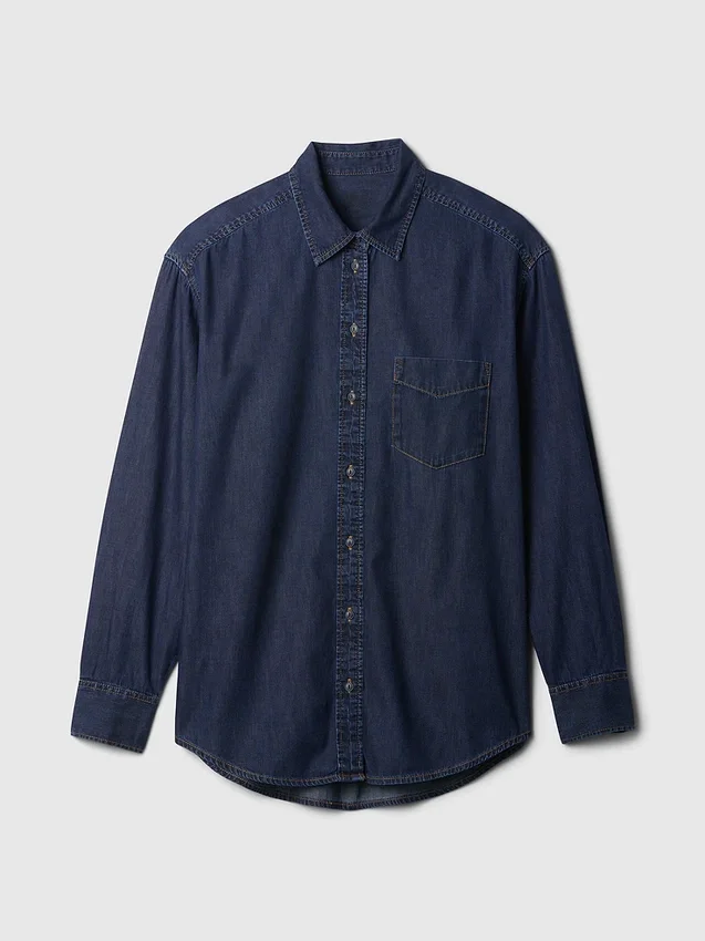 Camicia oversize in denim