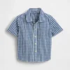 Camicia oversize in denim a quadretti per neonato & bebè