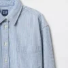 Camicia oversize in denim a righe