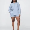 Camicia oversize in denim a righe