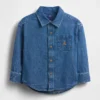 Camicia oversize in denim per neonato & bebè