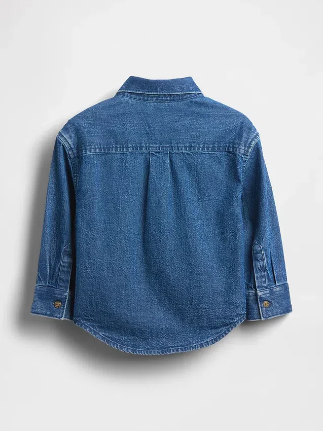 Camicia oversize in denim per neonato & bebè