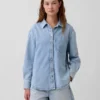 Camicia oversize in denim ultra morbido