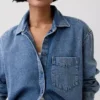 Camicia oversize in denim ultra morbido