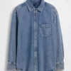 Camicia oversize in denim ultra morbido
