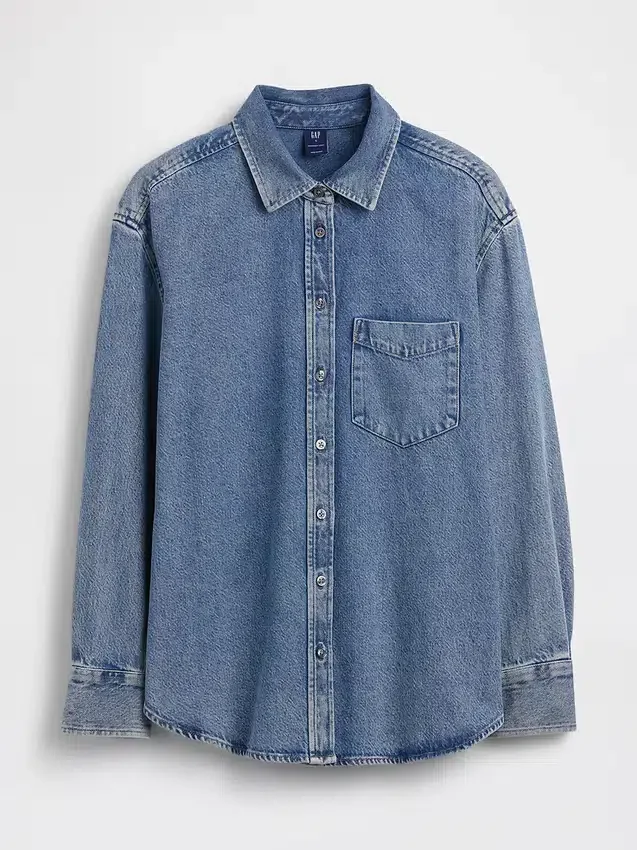 Camicia oversize in denim ultra morbido