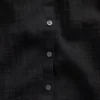 Camicia oversize in garza di cotone senza colletto