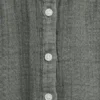 Camicia oversize in garza di cotone senza colletto