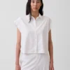 Camicia oversize in misto lino