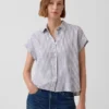 Camicia oversize in misto lino