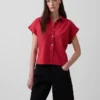 Camicia oversize in misto lino