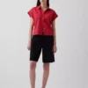 Camicia oversize in misto lino